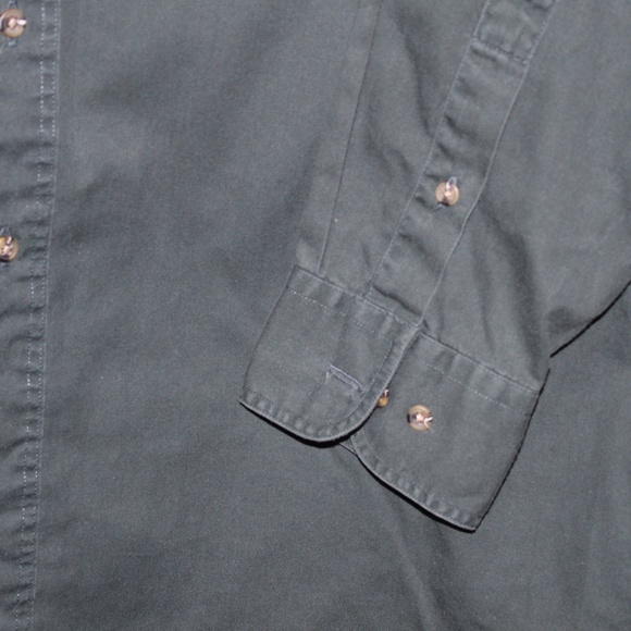 Mens Long Sleeve Shirt, Varsity Club, Forest green - Picture 3 of 3